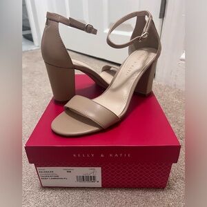 KELLY & KATIE - Taupe Hailee Sandal Heel